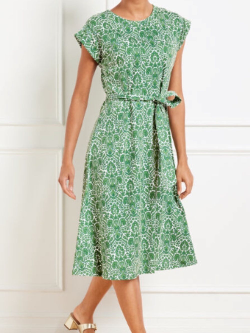 Talbots Dress Green Sz MP